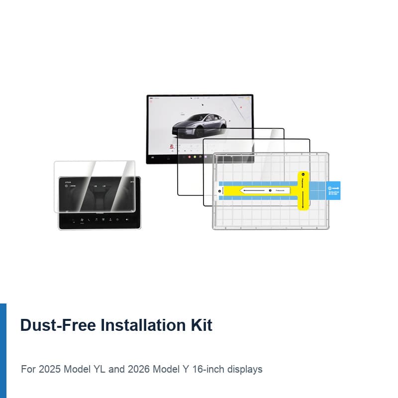 Tempered glass screen protector kit for Tesla displays